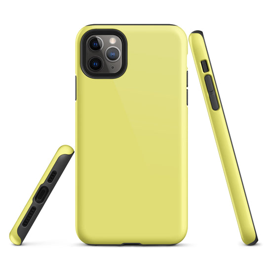 Dolly Yellow iPhone Case Hardshell 3D Wrap Thermal Plain Color CREATIVETECH