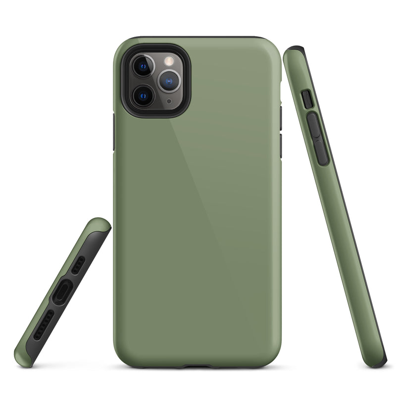 Load image into Gallery viewer, Camouflage Green iPhone Case Hardshell 3D Wrap Thermal Plain Color CREATIVETECH