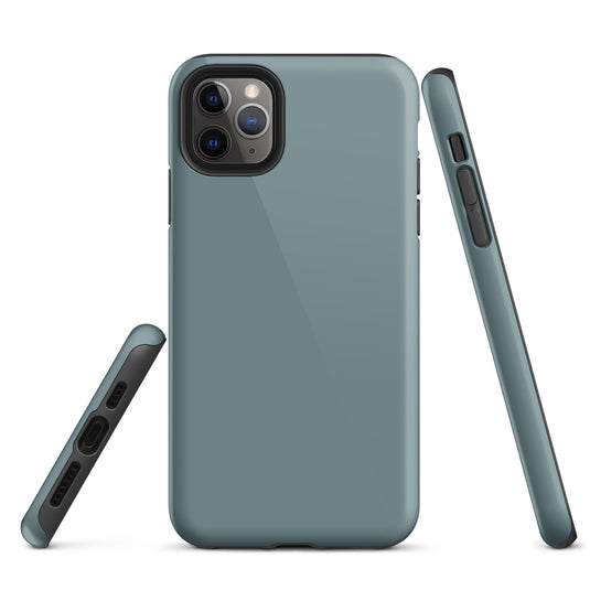 Gothic Blue iPhone Case Hardshell 3D Wrap Thermal Plain Color CREATIVETECH