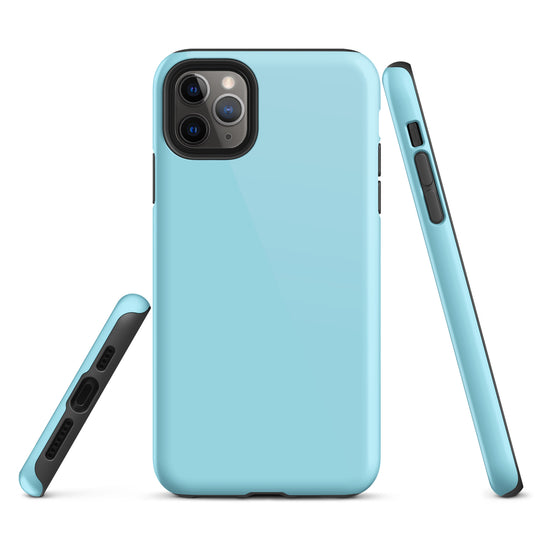Blizzard Blue iPhone Case Hardshell 3D Wrap Thermal Plain Color CREATIVETECH