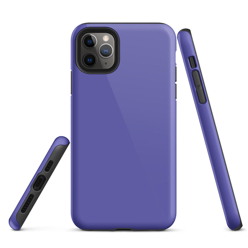 Load image into Gallery viewer, Medium Slate Purple Blue iPhone Case Hardshell 3D Wrap Thermal Plain Color CREATIVETECH