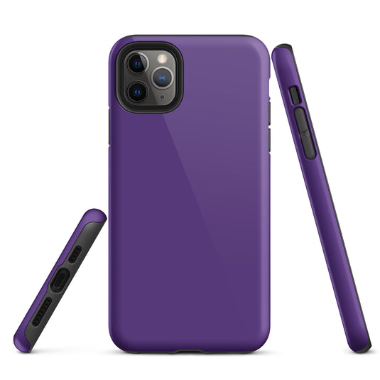 Indigo Purple iPhone Case Hardshell 3D Wrap Thermal Plain Color CREATIVETECH