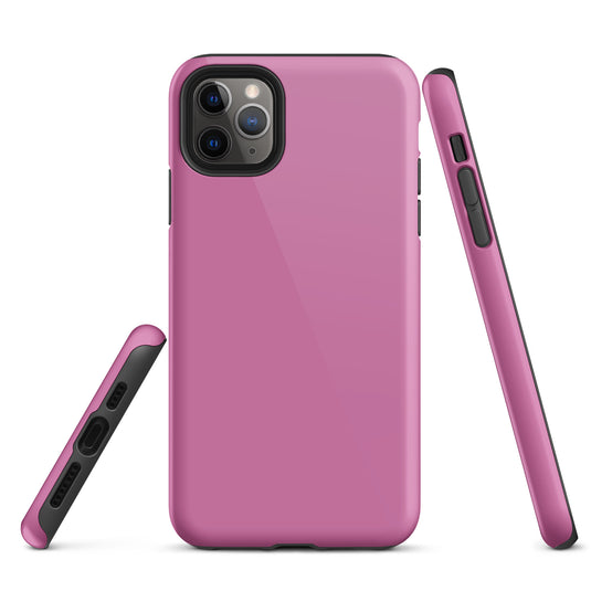 Hopbush Pink iPhone Case Hardshell 3D Wrap Thermal Plain Color CREATIVETECH