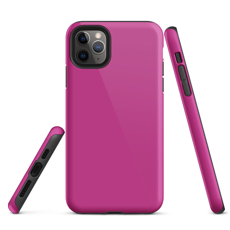 Load image into Gallery viewer, Medium Red Violet iPhone Case Hardshell 3D Wrap Thermal Plain Color CREATIVETECH