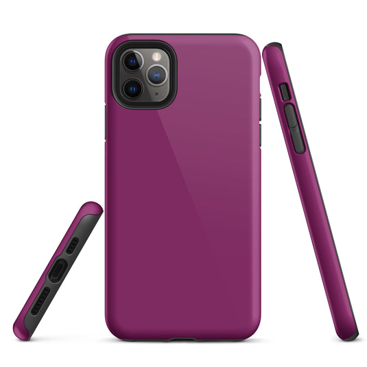 Eggplant Purple iPhone Case Hardshell 3D Wrap Thermal Plain Color CREATIVETECH