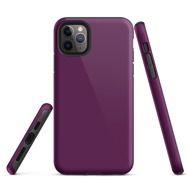 Load image into Gallery viewer, Tyrian Purple iPhone Case Hardshell 3D Wrap Thermal Plain Color CREATIVETECH