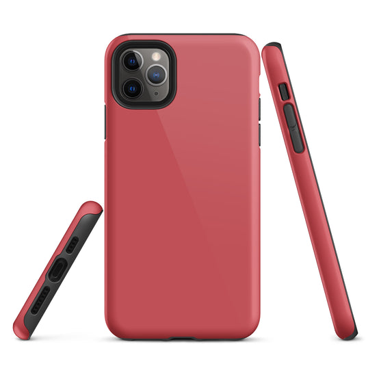 Light Mandy Red iPhone Case Hardshell 3D Wrap Thermal Plain Color CREATIVETECH