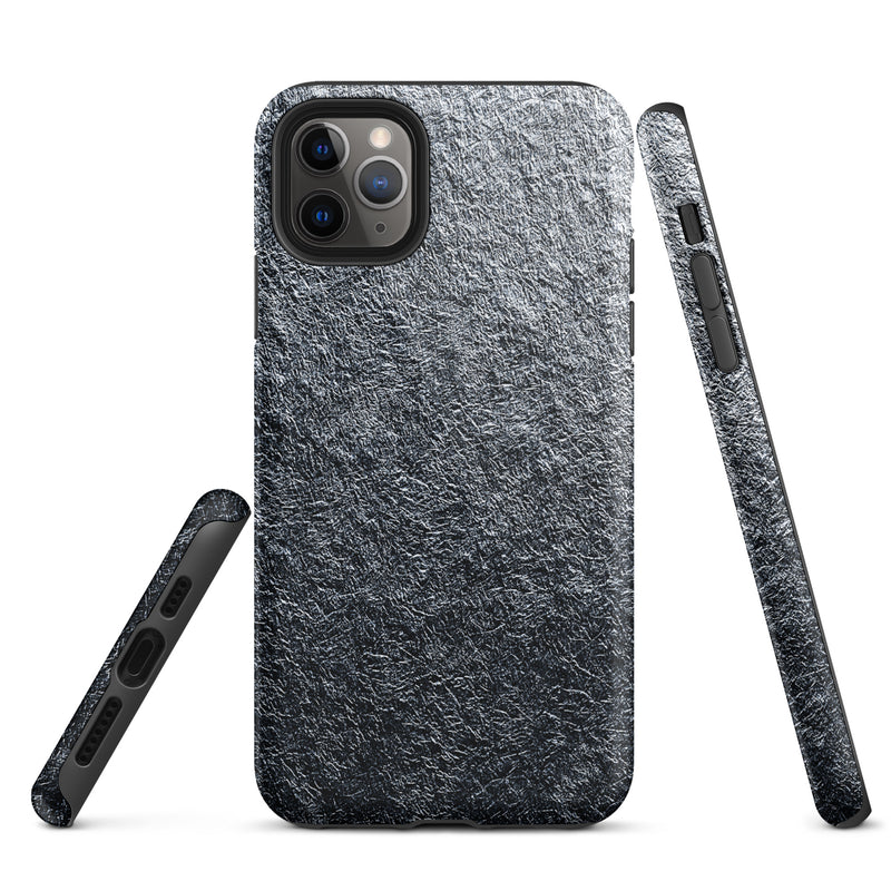 Load image into Gallery viewer, Silver Metal Foil iPhone Case Hardshell 3D Wrap Thermal Plain Color CREATIVETECH