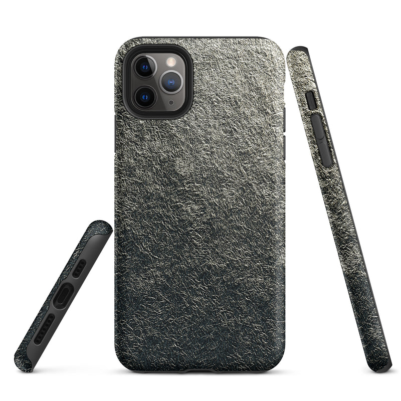 Load image into Gallery viewer, Old Golden Foil Metal iPhone Case Hardshell 3D Wrap Thermal Plain Color CREATIVETECH