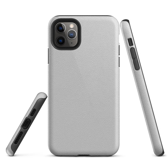 White Leather iPhone Case Hardshell 3D Wrap Thermal CREATIVETECH