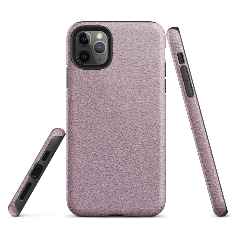 Load image into Gallery viewer, Ash Pink Leather iPhone Case Hardshell 3D Wrap Thermal CREATIVETECH
