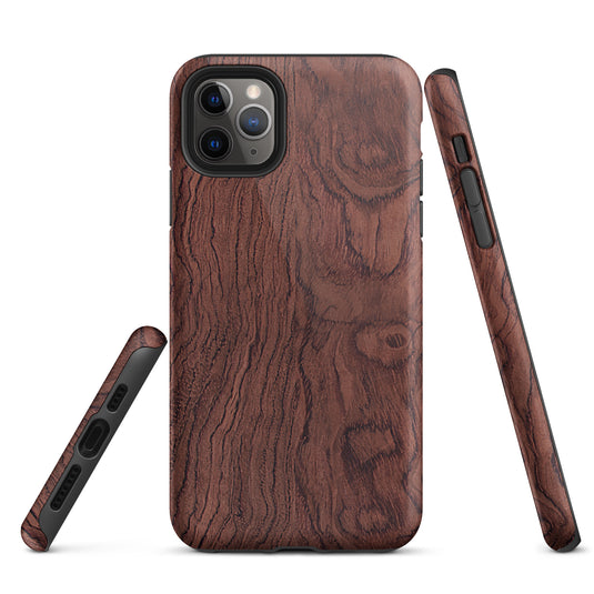 Bubinga Brown Wood iPhone Case Hardshell 3D Wrap Thermal CREATIVETECH