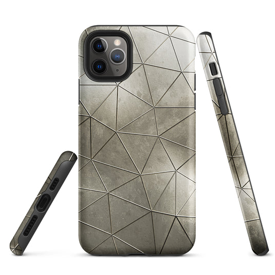 Polygon Aged Gold iPhone Case Hardshell 3D Wrap Thermal CREATIVETECH