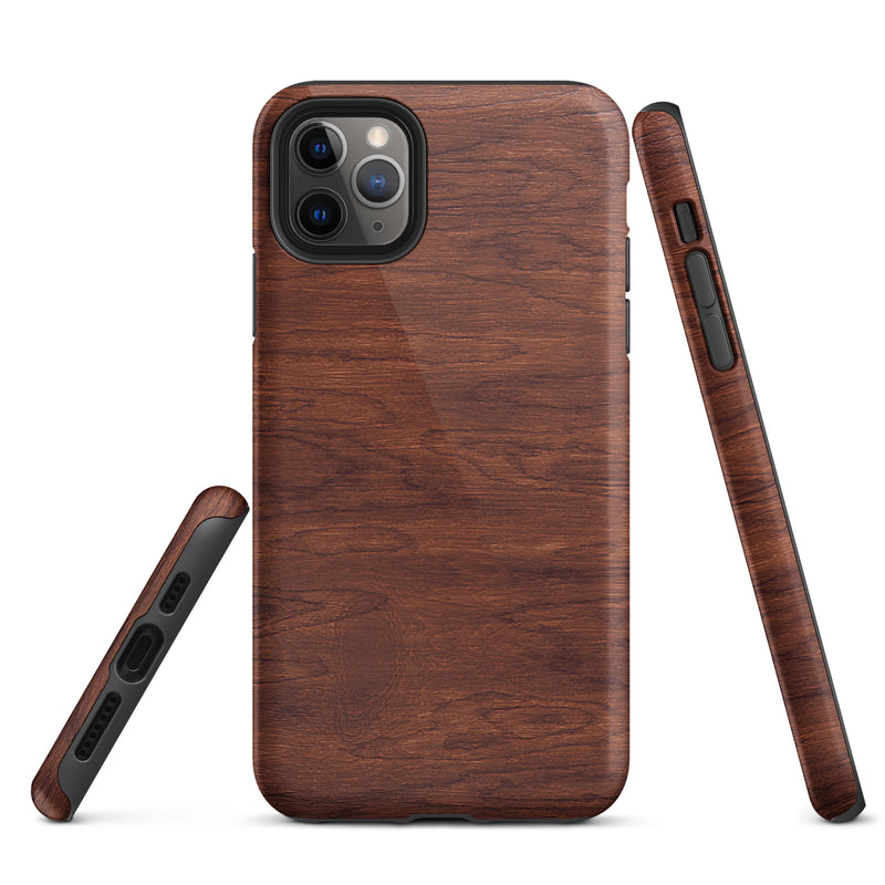 Load image into Gallery viewer, Brown Wood iPhone Case Hardshell 3D Wrap Thermal CREATIVETECH