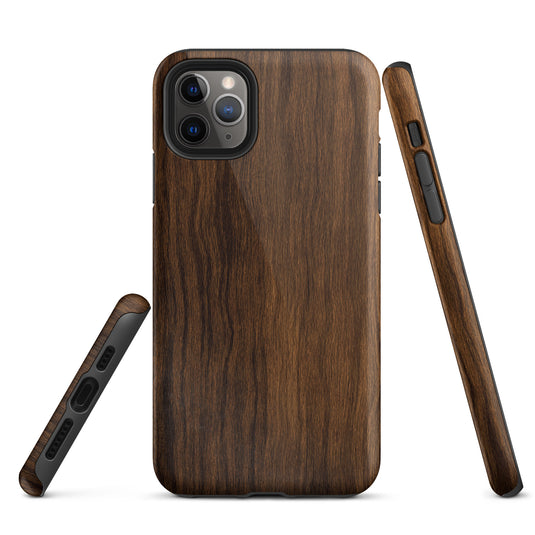 Medium Brown Wood iPhone Case Hardshell 3D Wrap Thermal CREATIVETECH