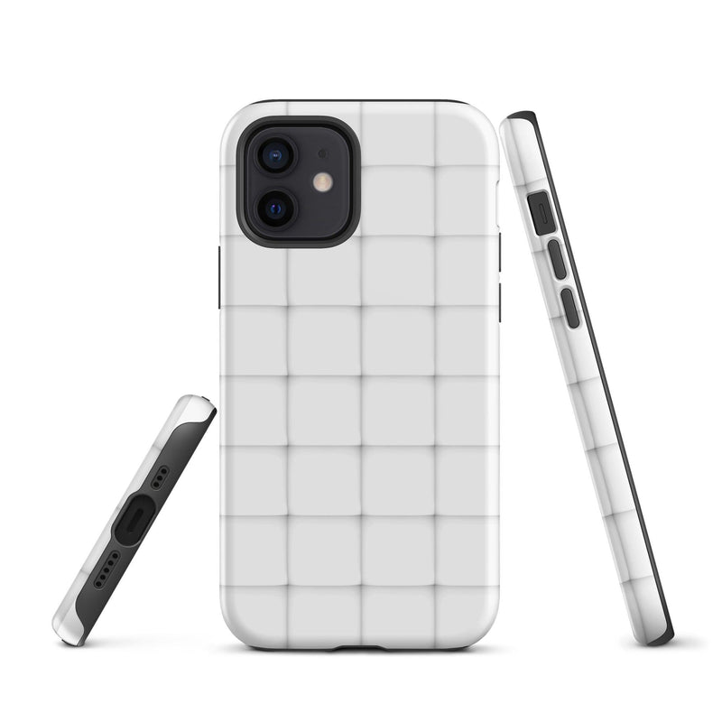 Load image into Gallery viewer, Squishy White Cubic Colorful iPhone Case Double Layer Impact Resistant Tough 3D Wrap Matte or Glossy Finish CREATIVETECH