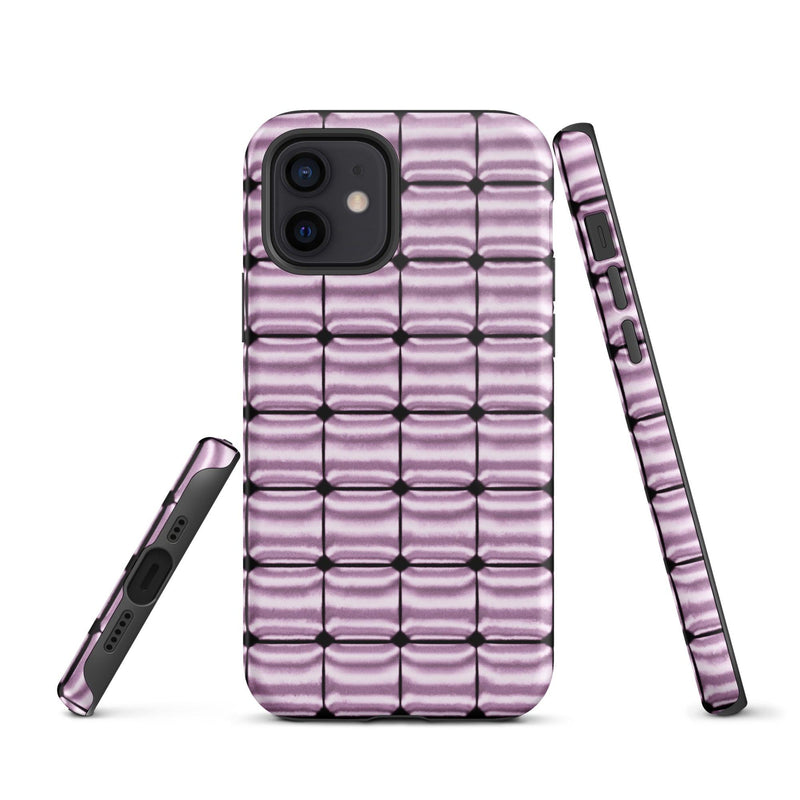 Load image into Gallery viewer, Rose Gold Metal Cubic Colorful iPhone Case Double Layer Impact Resistant Tough 3D Wrap Matte or Glossy Finish CREATIVETECH