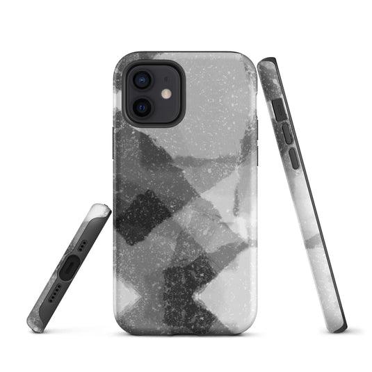 Creative Paint Black White Colorful Hardshell iPhone Case Double Layer Impact Resistant Tough 3D Wrap CREATIVETECH