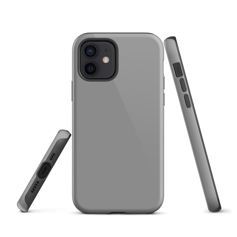 Load image into Gallery viewer, Nobel Grey iPhone Case Hardshell 3D Wrap Thermal Plain Color CREATIVETECH
