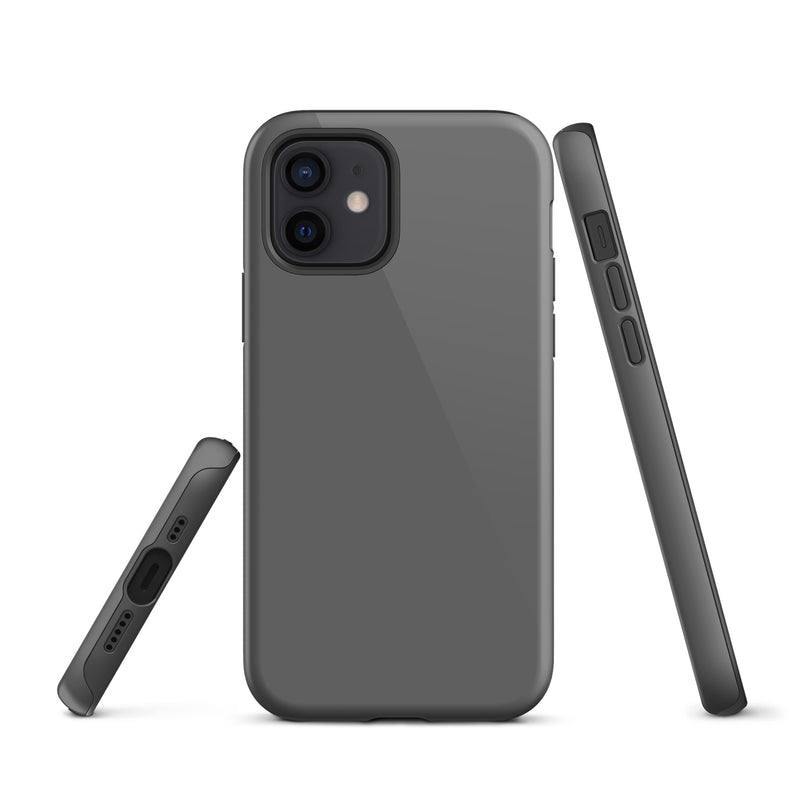 Load image into Gallery viewer, Zambezi Grey iPhone Case Hardshell 3D Wrap Thermal Plain Color CREATIVETECH