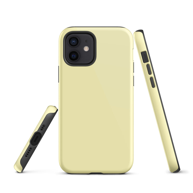 Load image into Gallery viewer, Cumulus Yellow iPhone Case Hardshell 3D Wrap Thermal Plain Color CREATIVETECH