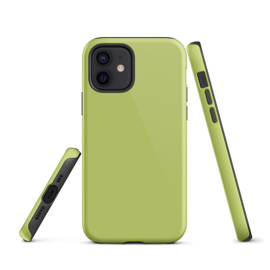 Wild Willow Green iPhone Case Hardshell 3D Wrap Thermal Plain Color CREATIVETECH