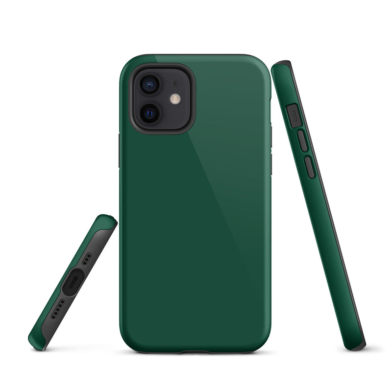 Load image into Gallery viewer, British Racing Green iPhone Case Hardshell 3D Wrap Thermal Plain Color CREATIVETECH