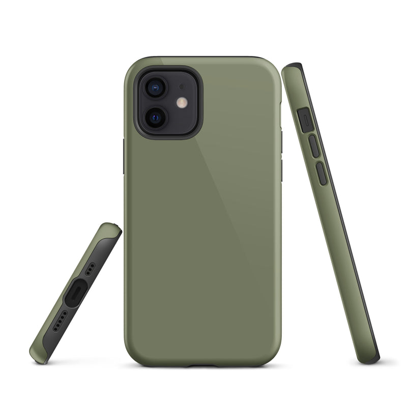 Load image into Gallery viewer, Finch Green iPhone Case Hardshell 3D Wrap Thermal Plain Color CREATIVETECH