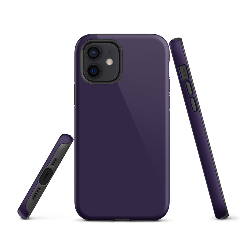 Load image into Gallery viewer, Tolopea Purple iPhone Case Hardshell 3D Wrap Thermal Plain Color CREATIVETECH
