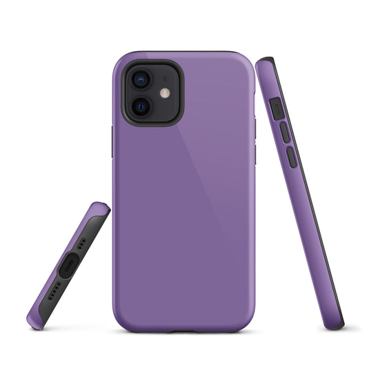 Ce Soir Violet iPhone Case Hardshell 3D Wrap Thermal Plain Color CREATIVETECH