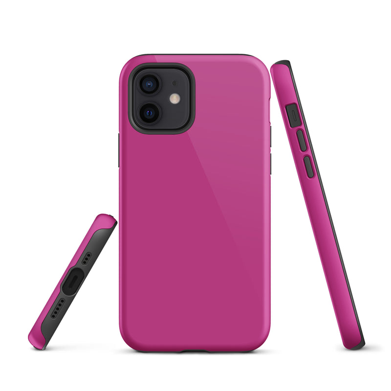Load image into Gallery viewer, Medium Red Violet iPhone Case Hardshell 3D Wrap Thermal Plain Color CREATIVETECH
