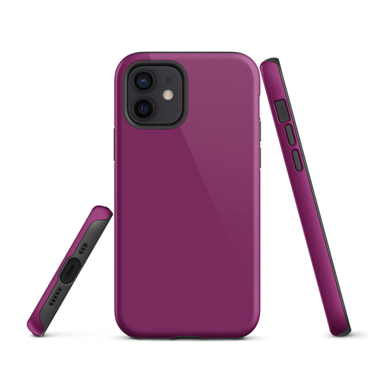 Eggplant Purple iPhone Case Hardshell 3D Wrap Thermal Plain Color CREATIVETECH