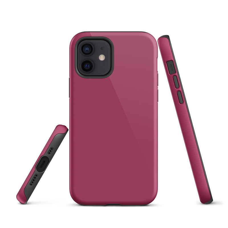 Load image into Gallery viewer, Lipstick Red iPhone Case Hardshell 3D Wrap Thermal Plain Color CREATIVETECH