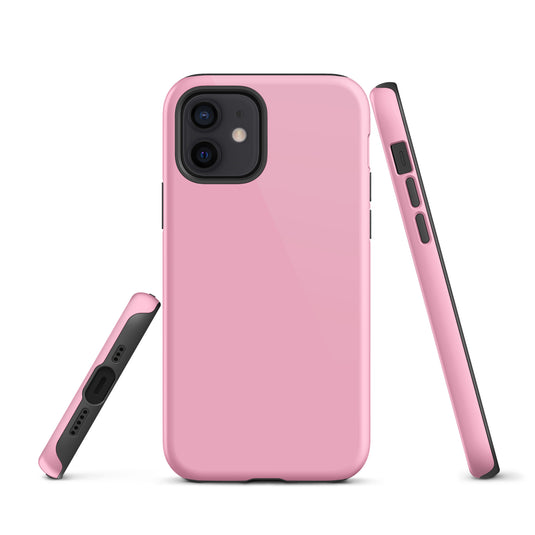 Cotton Candy Pink iPhone Case Hardshell 3D Wrap Thermal Plain Color CREATIVETECH