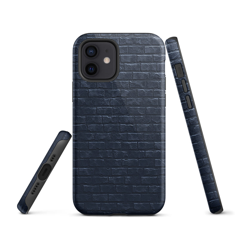 Load image into Gallery viewer, Dark Brick Stone iPhone Case Hardshell 3D Wrap Thermal CREATIVETECH