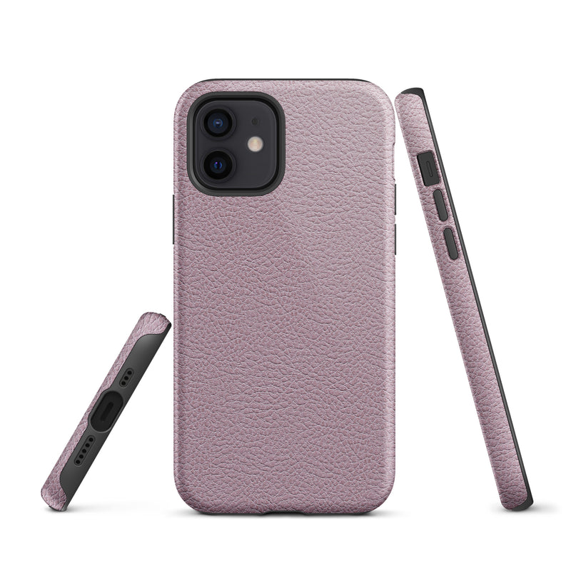 Load image into Gallery viewer, Ash Pink Leather iPhone Case Hardshell 3D Wrap Thermal CREATIVETECH