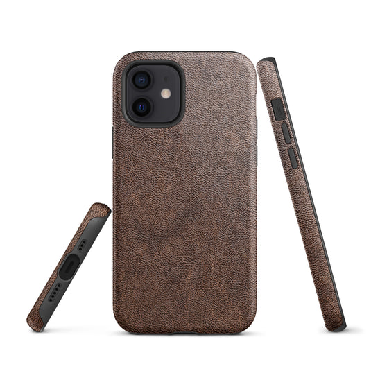 Brown Leather iPhone Case Hardshell 3D Wrap Thermal CREATIVETECH