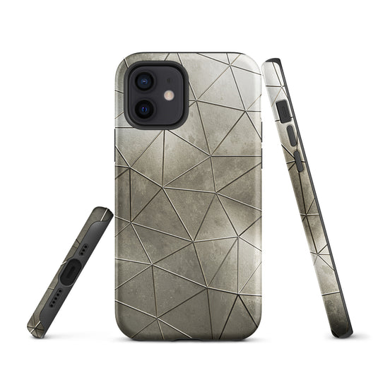 Polygon Aged Gold iPhone Case Hardshell 3D Wrap Thermal CREATIVETECH