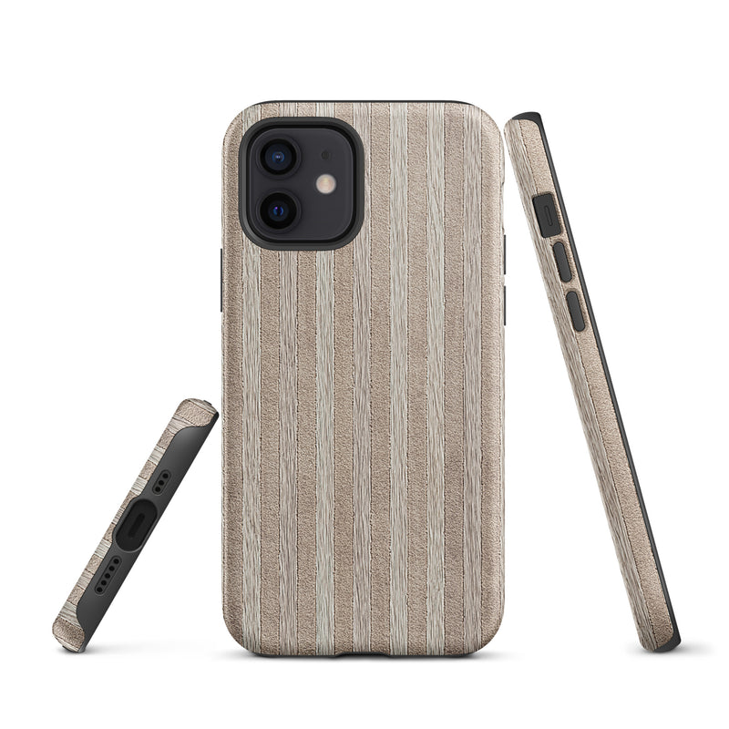 Load image into Gallery viewer, Light Striped Wood iPhone Case Hardshell 3D Wrap Thermal CREATIVETECH