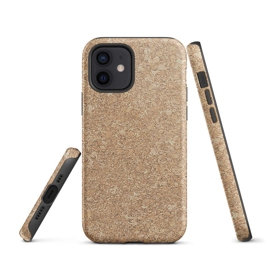 Beige Brown Cork Wood iPhone Case Hardshell 3D Wrap Thermal CREATIVETECH