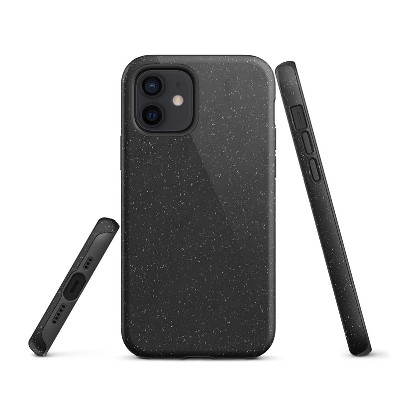 Load image into Gallery viewer, Speckled Black iPhone Case Hardshell 3D Wrap Thermal CREATIVETECH