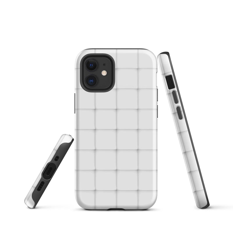Load image into Gallery viewer, Squishy White Cubic Colorful iPhone Case Double Layer Impact Resistant Tough 3D Wrap Matte or Glossy Finish CREATIVETECH