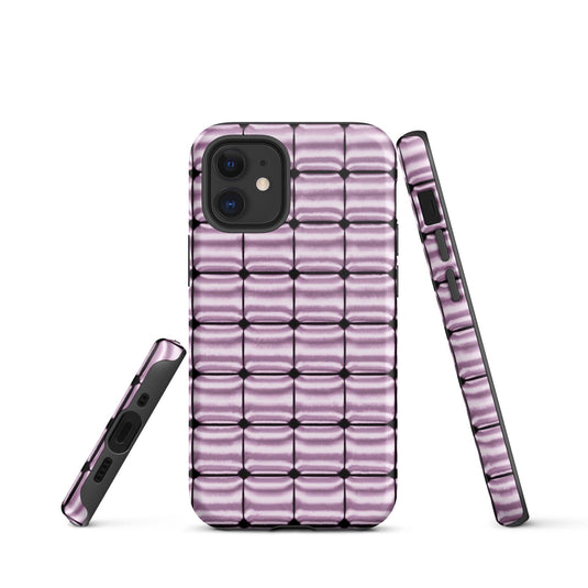 Rose Gold Metal Cubic Colorful iPhone Case Double Layer Impact Resistant Tough 3D Wrap Matte or Glossy Finish CREATIVETECH