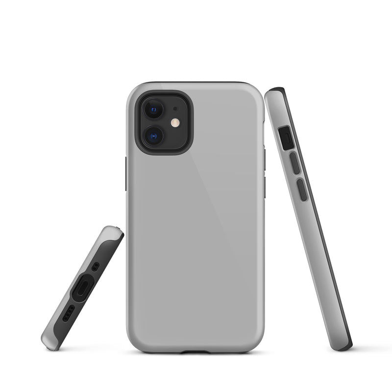 Load image into Gallery viewer, Silver Grey iPhone Case Hardshell 3D Wrap Thermal Plain Color CREATIVETECH