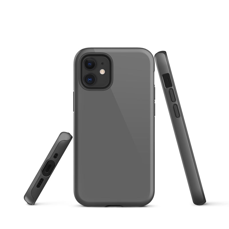 Load image into Gallery viewer, Zambezi Grey iPhone Case Hardshell 3D Wrap Thermal Plain Color CREATIVETECH