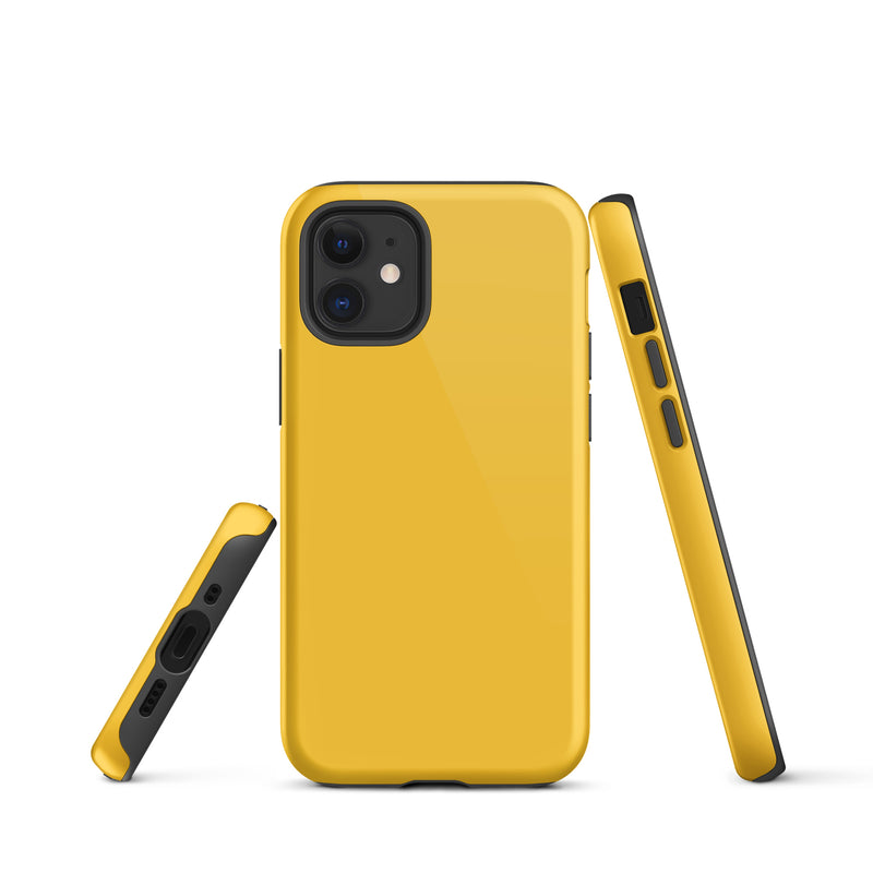 Load image into Gallery viewer, Yellow iPhone Case Hardshell 3D Wrap Thermal Plain Color CREATIVETECH
