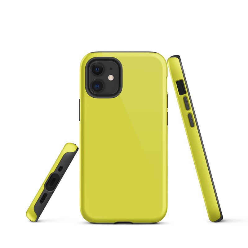 Load image into Gallery viewer, Starship Yellow iPhone Case Hardshell 3D Wrap Thermal Plain Color CREATIVETECH
