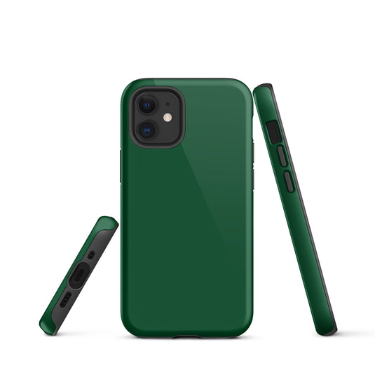 Forest Green iPhone Case Hardshell 3D Wrap Thermal Plain Color CREATIVETECH