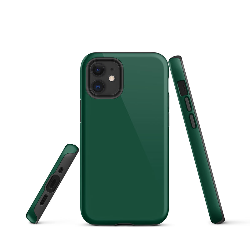 Load image into Gallery viewer, British Racing Green iPhone Case Hardshell 3D Wrap Thermal Plain Color CREATIVETECH
