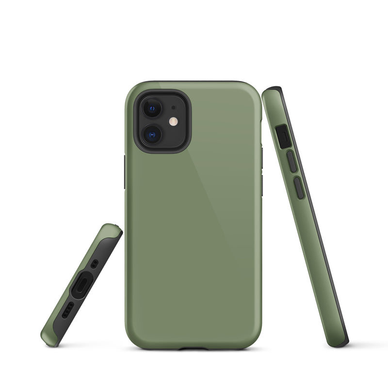 Load image into Gallery viewer, Camouflage Green iPhone Case Hardshell 3D Wrap Thermal Plain Color CREATIVETECH
